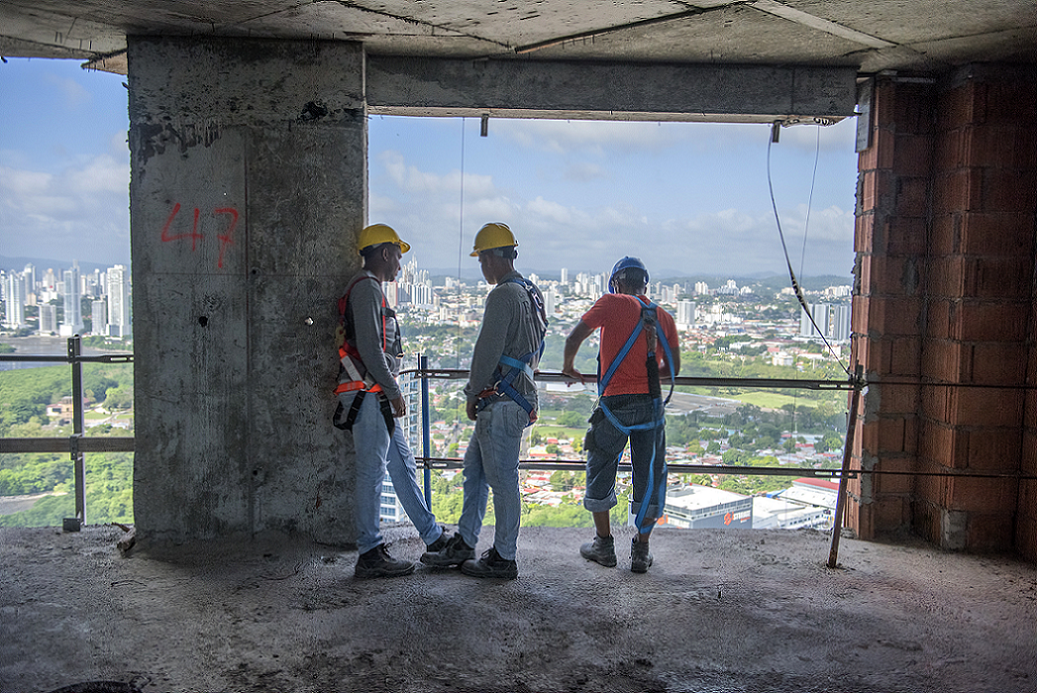 Utsikt från en byggarbetsplats Panama City.                                                    Fotograf Stefan F Lindberg