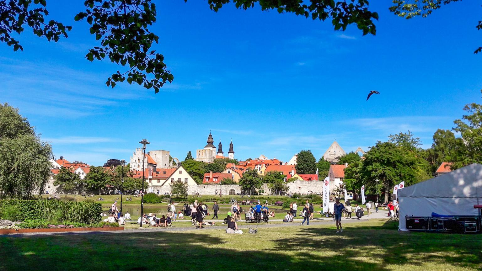 Almedalsparken i Visby