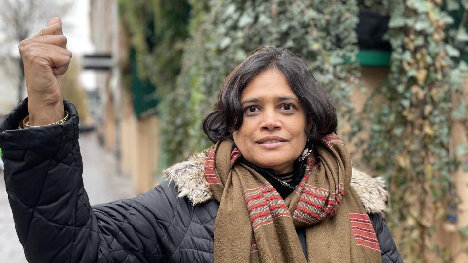 Nazma Akter, ordförande för det bangladeshiska facket Sommilito Garment Sramik Federation.